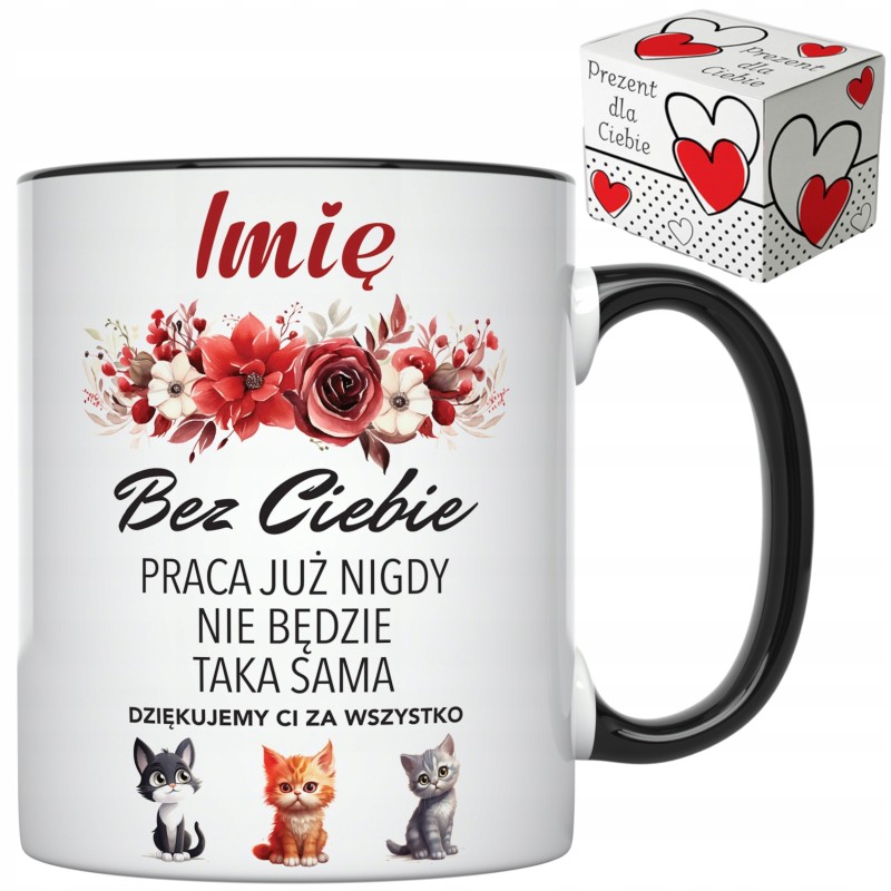 KUBEK PREZENT POŻEGNANIE ODEJŚCIE KOLEŻANKI PRACY