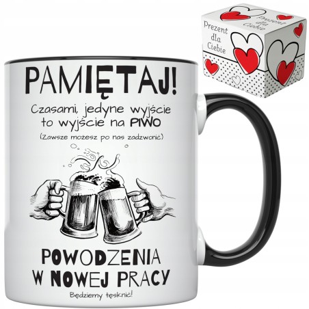 KUBEK PREZENT POŻEGNANIE ODEJŚCIE KOLEŻANKI PRACY